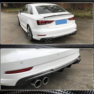 Diffusore paraurti posteriore V4 (per S-Line Sedan 2017-2020, Carbonio) Audi A3 2012-2020 foto 3