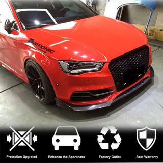 Lip spoiler paraurti anteriore Lip V2 (per S-Line Sedan 2012-2016, Carbonio) Audi A3 2012-2020 foto 2