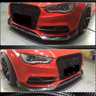 Lip spoiler paraurti anteriore Lip V2 (per S-Line Sedan 2012-2016, Carbonio) Audi A3 2012-2020 foto 3