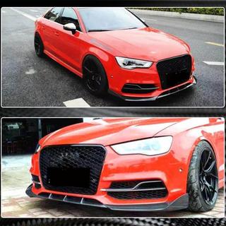 Lip spoiler paraurti anteriore Lip V2 (per S-Line Sedan 2012-2016, Carbonio) Audi A3 2012-2020 foto 4