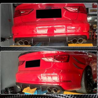 Diffusore posteriore V2 (per S-Line Sedan 2012-2016, Carbonio) Audi A3 2012-2020 foto 4