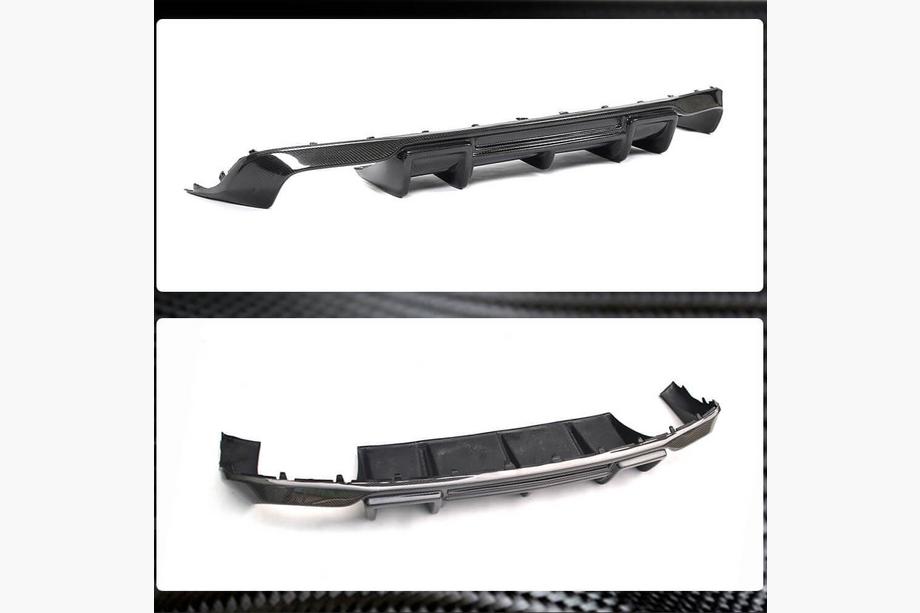 Audi A3 2012-2020 Diffusore paraurti posteriore V1 (per S-Line Sedan 2012-2016, Carbonio) Foto 4
