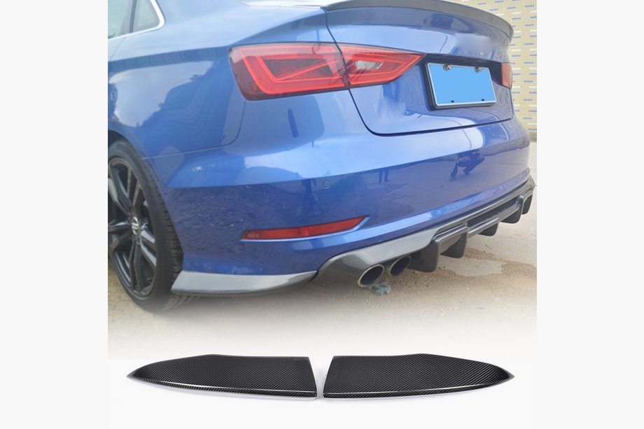 Audi A3 2012-2020 Flap paraurti posteriore Flap (per S-Line Sedan 2012-2016, Carbonio) Image