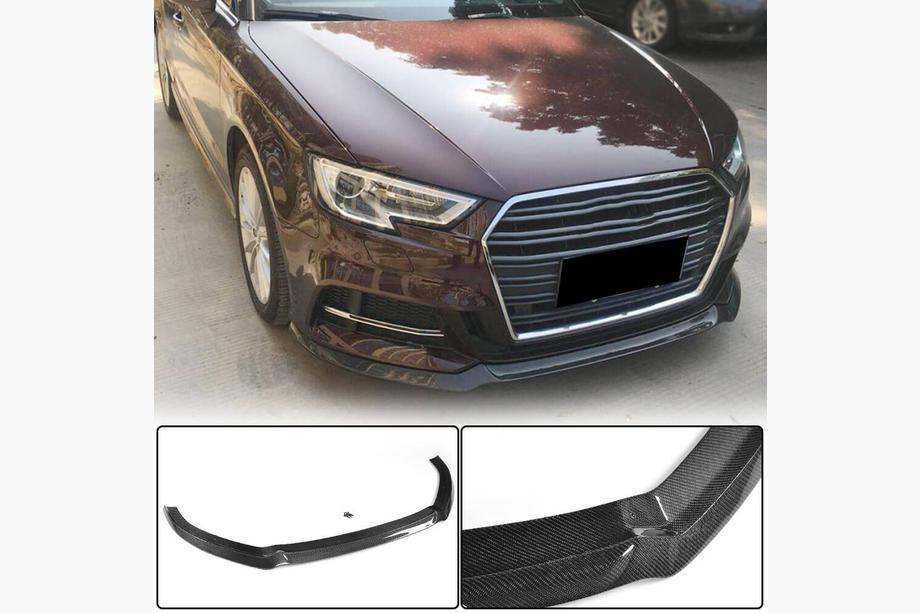 Audi A3 2012-2020 Labbro Anteriore V1 (per S-Line 2017-2020 HB, Carbonio) Image