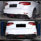 Audi A3 2012-2020 Diffusore Posteriore paraurti V1 per S-Line HB 2017-2020, Carbonio foto 3