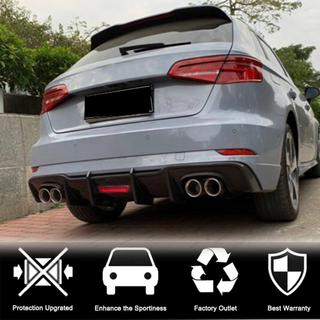 Diffusore Posteriore paraurti V1 per S-Line HB 2017-2020, Carbonio Audi A3 2012-2020 foto 2