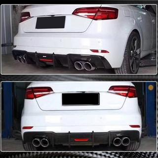 Diffusore Posteriore paraurti V1 per S-Line HB 2017-2020, Carbonio Audi A3 2012-2020 foto 3