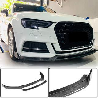Splitter paraurti anteriore Lip V4 (per S-Line Sedan 2017-2020, Carbonio) Audi A3 2012-2020 foto 1