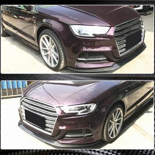Labbro paraurti anteriore Lip V3 (per S-Line Sedan 2017-2020, Carbonio) Audi A3 2012-2020 foto 4