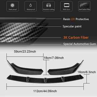 Splitter lip paraurti anteriore Lip V2 (per S-Line Sedan 2017-2020, Carbonio) Audi A3 2012-2020 foto 4