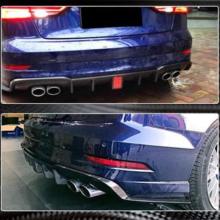 Diffusore paraurti posteriore V2 (per S-Line Sedan 2017-2020, Carbonio) Audi A3 2012-2020 foto 3