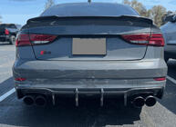 Audi A3 2012-2020 Diffusore Paraurti Posteriore (FRP) foto 3