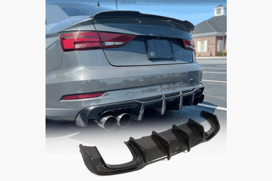 Audi A3 2012-2020 Diffusore Paraurti Posteriore (FRP) Image