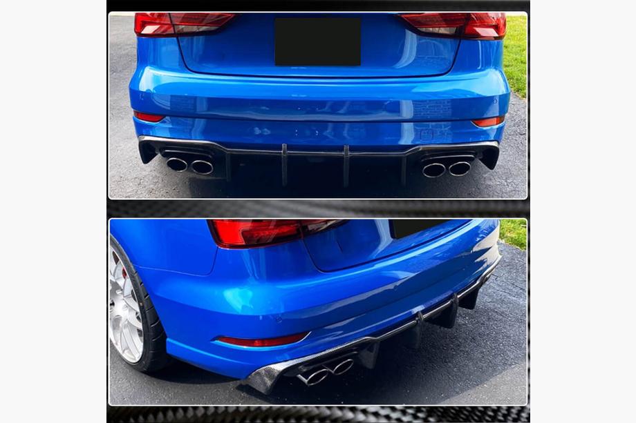 Audi A3 2012-2020 Diffusore Paraurti Posteriore (FRP) Foto 7