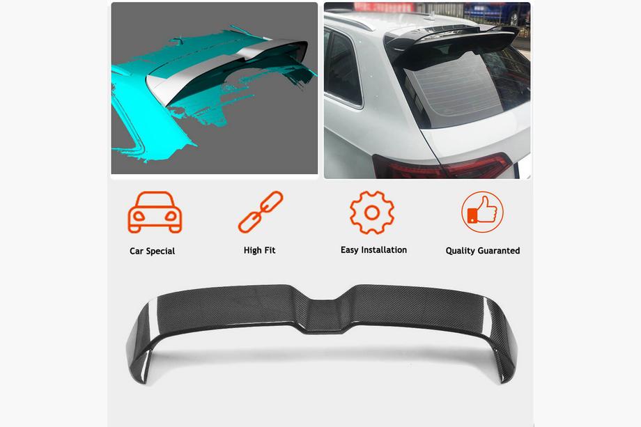 Audi A3 2012-2020 Spoiler (per S-Line, Plastica) Foto 2