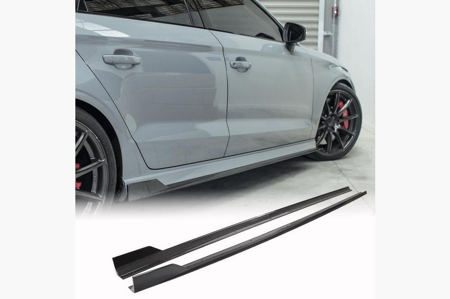 Audi A3 2012-2020 Minigonne laterali V1 (per S-Line Sedan, carbonio) Foto 1