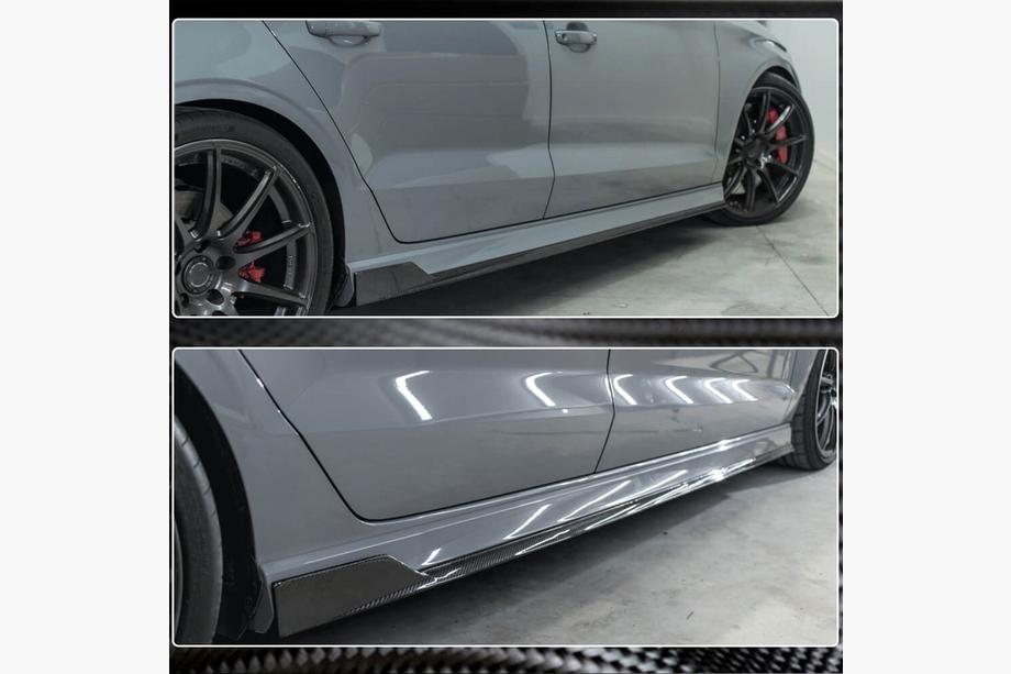 Audi A3 2012-2020 Minigonne laterali V1 (per S-Line Sedan, carbonio) Foto 5