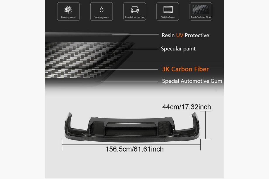 Audi A4 B10 2024- Diffusore Posteriore V1 (per S-Line, Carbonio) Foto 5