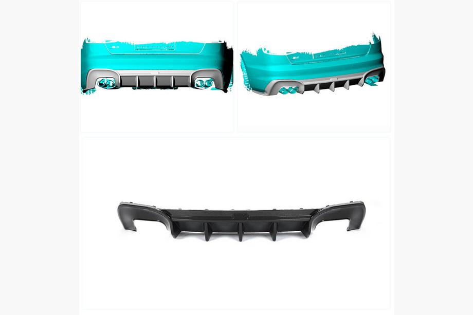 Audi A4 B10 2024- Diffusore Posteriore V2 (per S-Line, Carbonio) Foto 2
