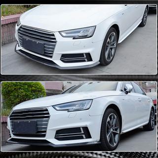 Lip spoiler paraurti anteriore Lip V4 (per S-Line Sedan 2015-2019, Carbonio) foto 3