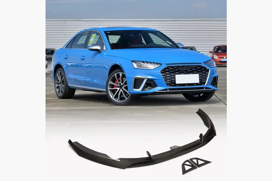 Lip spoiler paraurti anteriore (per S-Line Sedan 2019-2024, Carbonio) foto 1