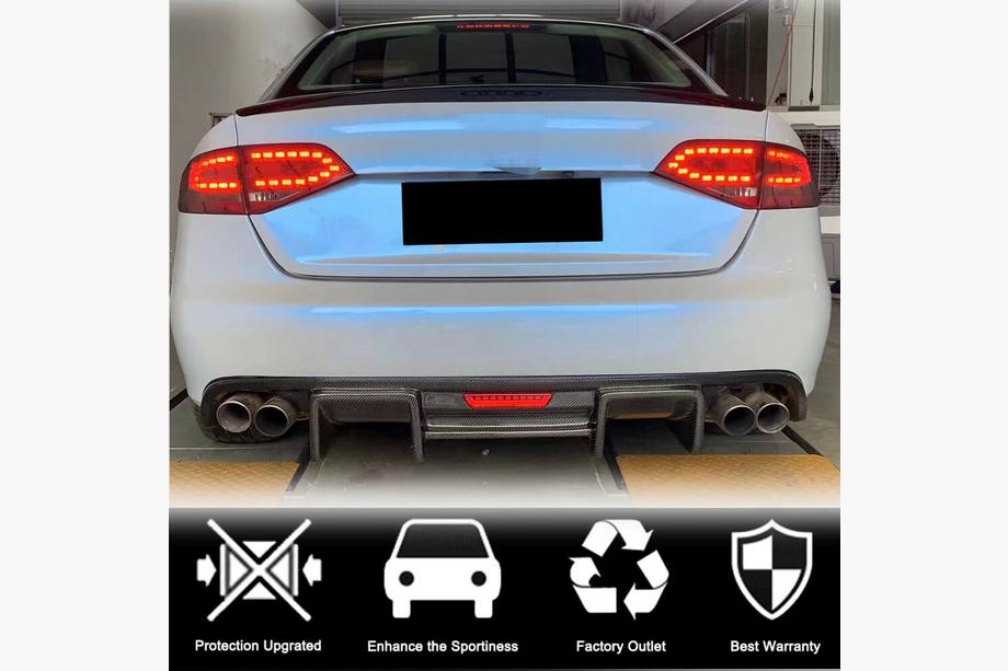 Audi A4 B8 2007-2015 Diffusore Posteriore V2 (per S4 2009-2012, Carbonio) Foto 5