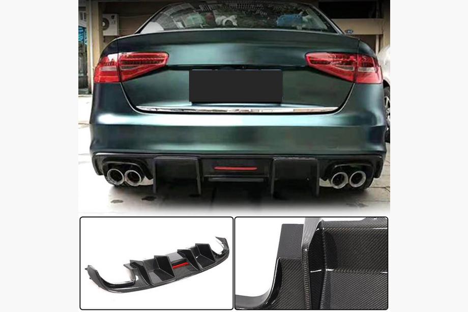 Audi A4 B8 2007-2015 Diffusore Posteriore Paraurti V1 (per S4 2009-2012, Carbonio) Foto 4