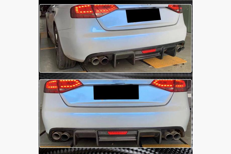 Audi A4 B8 2007-2015 Diffusore Posteriore Paraurti V1 (per S4 2009-2012, Carbonio) Foto 6