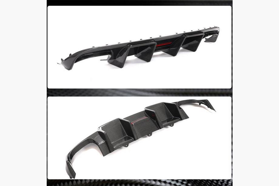 Audi A4 B8 2007-2015 Diffusore Posteriore Paraurti V1 (per S4 2009-2012, Carbonio) Foto 7