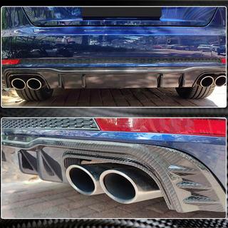 Diffusore paraurti posteriore V2 (per S-Line Sedan 2015-2019, Carbonio) foto 3