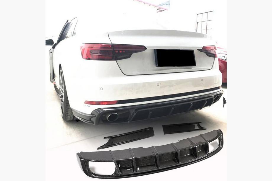 Audi A4 B9 2015-2024 Diffusore paraurti posteriore (per S4 2017-2020, Carbonio) Image