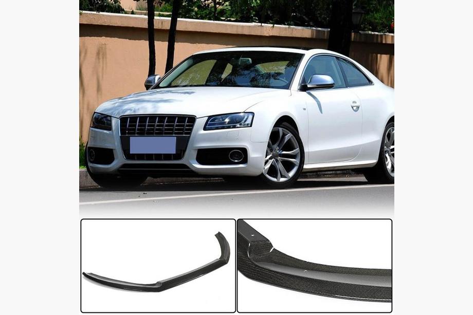 Audi A5 2007-2015 Lip Paraurti Anteriore (per S-Line Coupe 2007-2011, Carbonio) Image