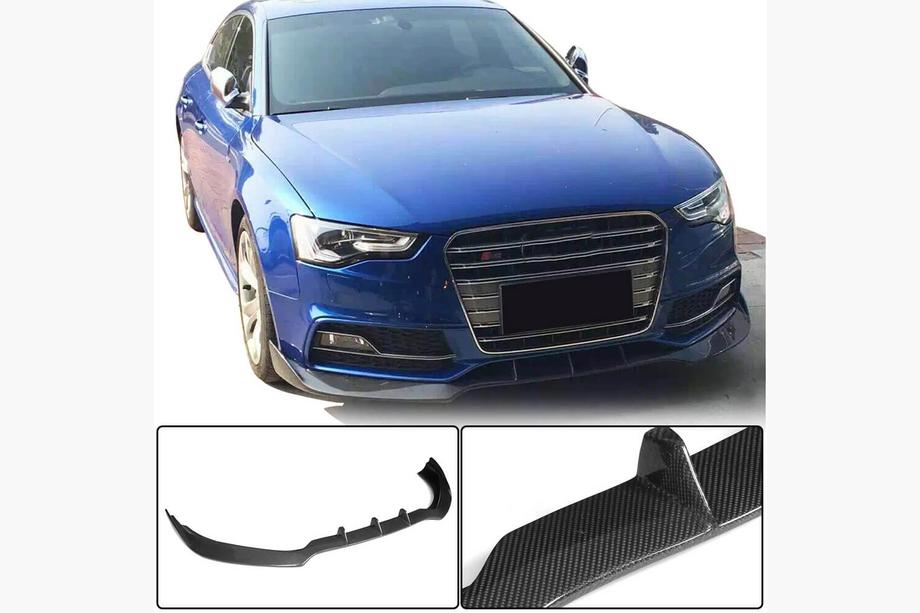 Audi A5 2007-2015 Labbro Anteriore V3 per S-Line 2012-2015 Carbonio Foto 1
