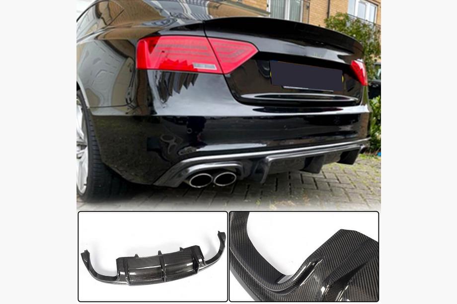 Audi A5 2007-2015 Diffusore Posteriore V3 (per S-Line 2012-2015, Carbonio) Image