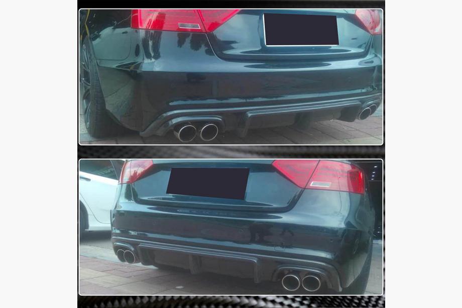 Audi A5 2007-2015 Diffusore Posteriore V3 (per S-Line 2012-2015, Carbonio) Foto 3