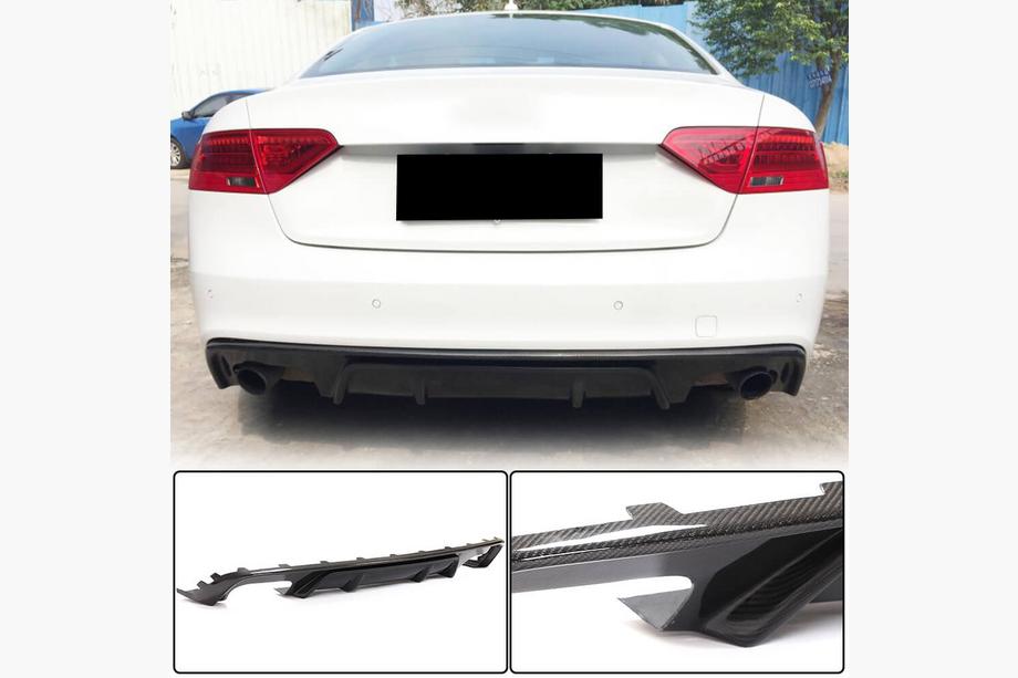 Audi A5 2007-2015 Diffusore Posteriore paraurti V2 (per S-Line 2012-2015, Carbonio) Image