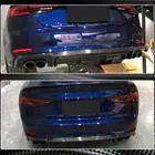 Audi A5 2016-2025 Diffusore Posteriore paraurti V2 (per S-Line 2016-2020, Carbonio) foto 6