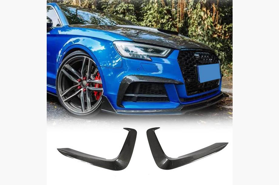 Audi A5 2016-2025 Estensioni paraurti anteriore Flap V1 (per S-Line 2016-2020, Carbonio) Foto 1