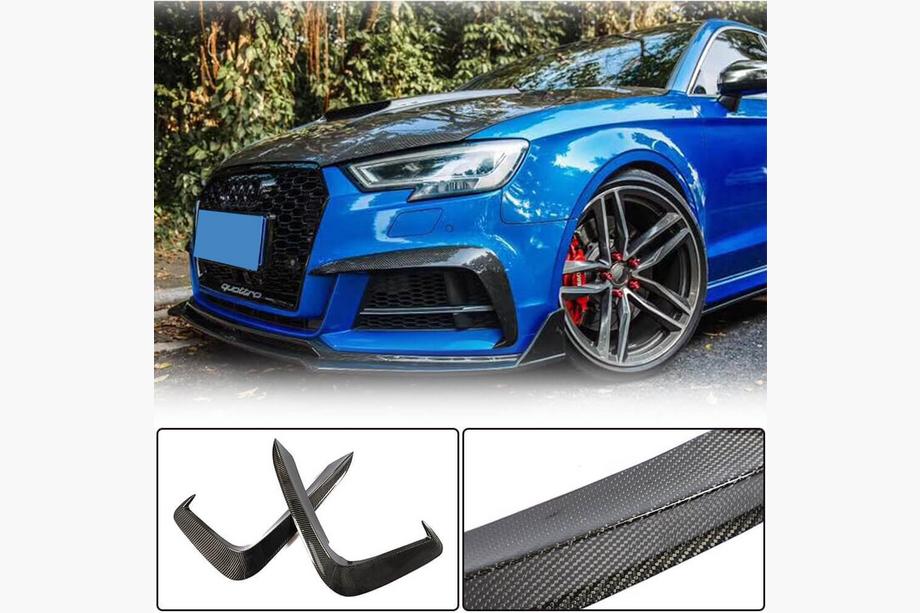 Audi A5 2016-2025 Estensioni paraurti anteriore Flap V1 (per S-Line 2016-2020, Carbonio) Foto 2