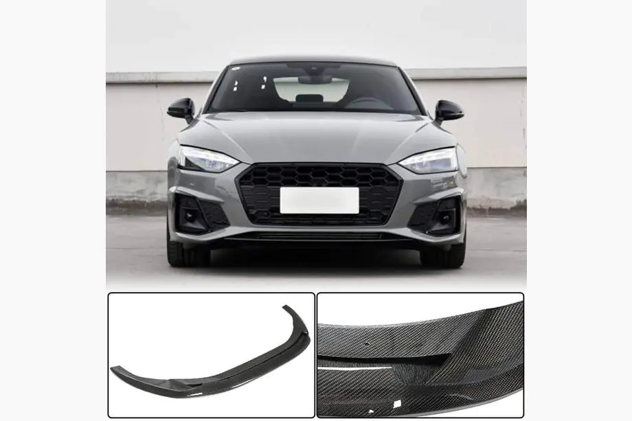 Audi A5 2016-2025 Labbro Paraurti Anteriore V3 (per S-Line 2021-2025, Carbonio) Image