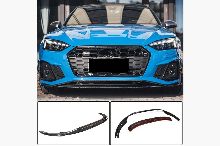 Audi A5 2016-2025 Lip anteriore V1 per paraurti S-Line 2021-2025 Carbonio Image