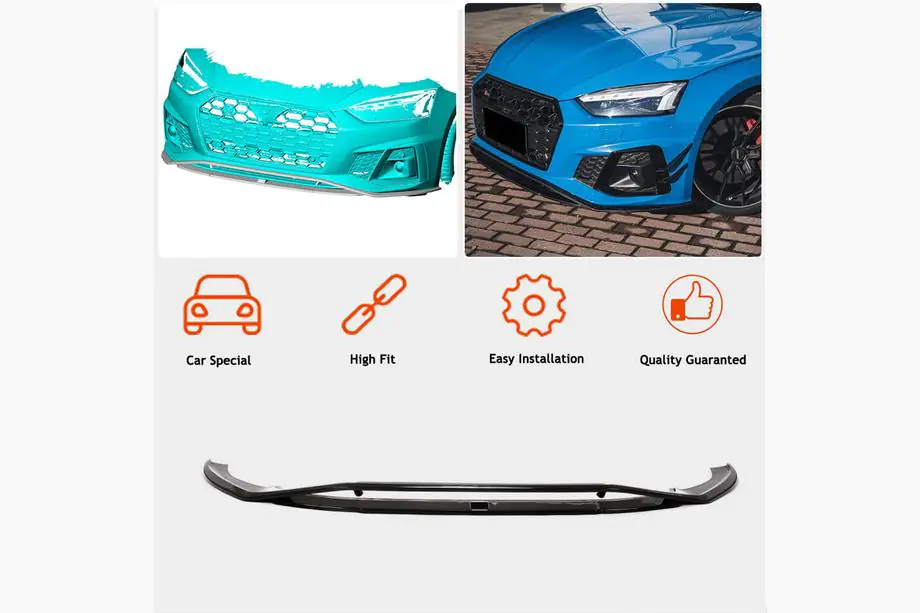 Audi A5 2016-2025 Lip anteriore V1 per paraurti S-Line 2021-2025 Carbonio Foto 2