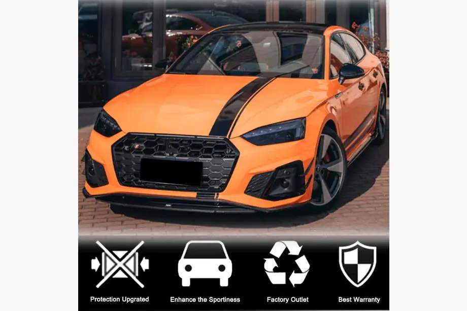 Audi A5 2016-2025 Lip anteriore V1 per paraurti S-Line 2021-2025 Carbonio Foto 3