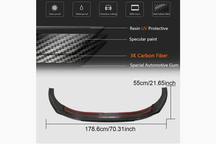 Audi A5 2016-2025 Lip anteriore V1 per paraurti S-Line 2021-2025 Carbonio Foto 6