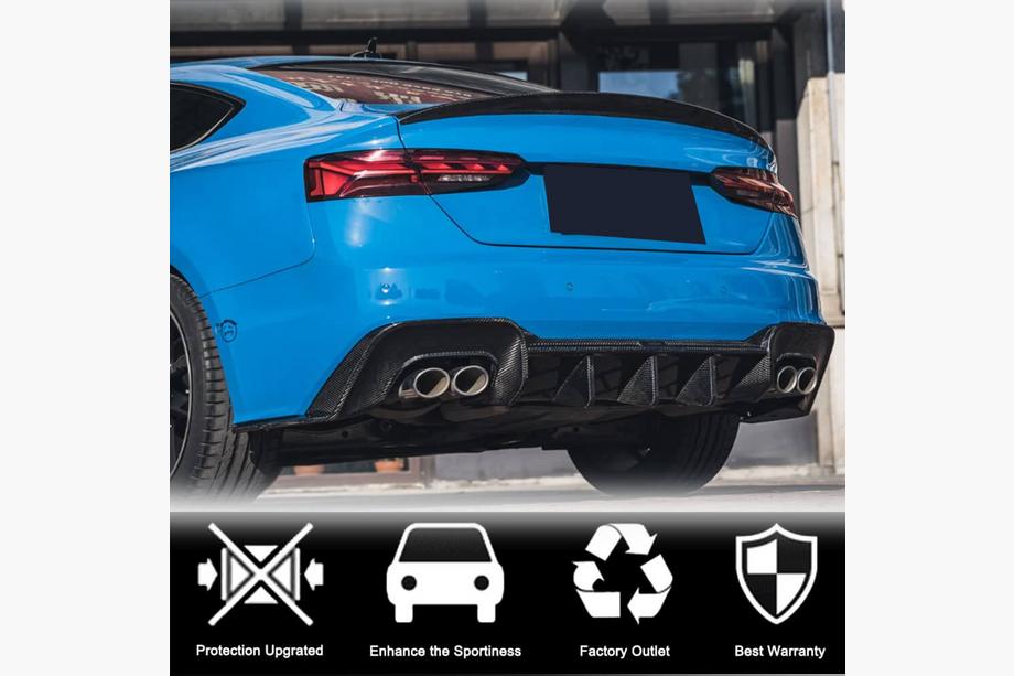 Audi A5 2016-2025 Diffusore Paraurti Posteriore (Carbonio) V2 Foto 3