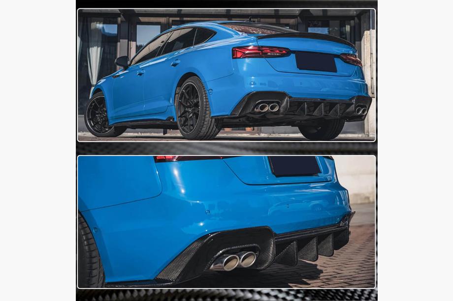 Audi A5 2016-2025 Diffusore Paraurti Posteriore (Carbonio) V2 Foto 4