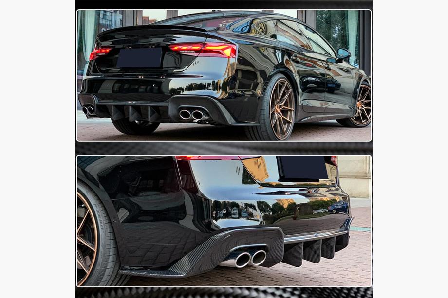 Audi A5 2016-2025 Diffusore Paraurti Posteriore (Carbonio) V2 Foto 5