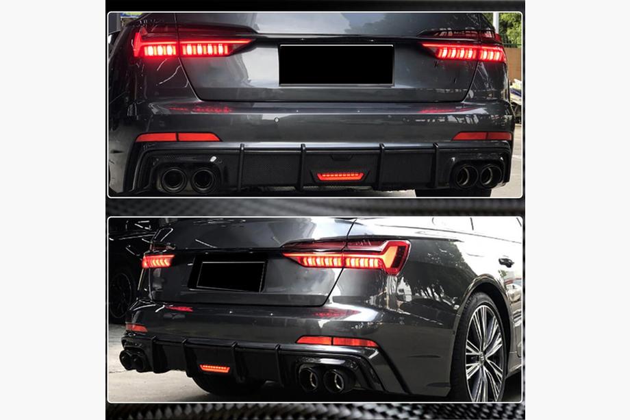 Audi A6 C7 2011-2017 Diffusore Paraurti Posteriore Carbonio (per S-Line 2014-2018) Image