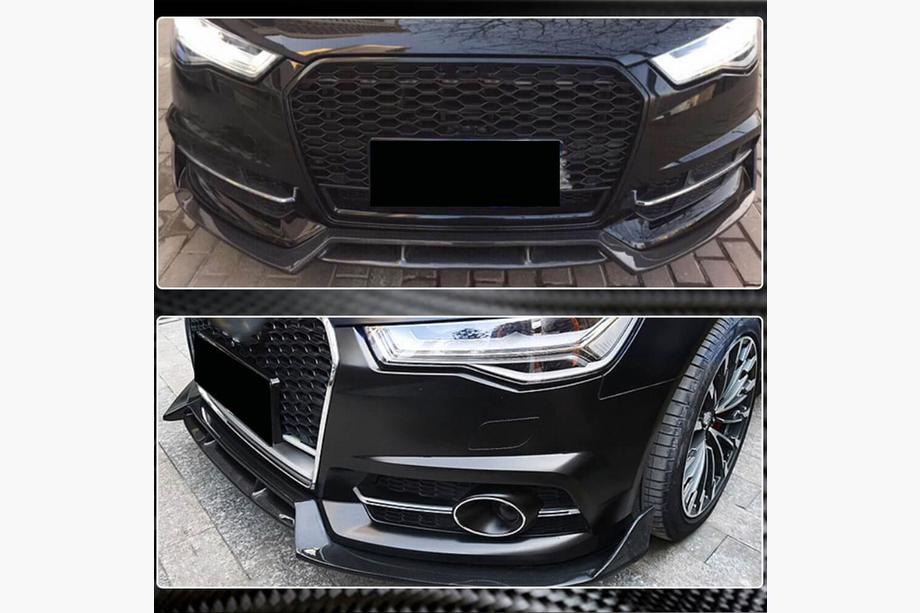 Audi A6 C7 2011–2018 Labbro Anteriore Paraurti Carbonio V1 per S-Line 2014-2018 Foto 3