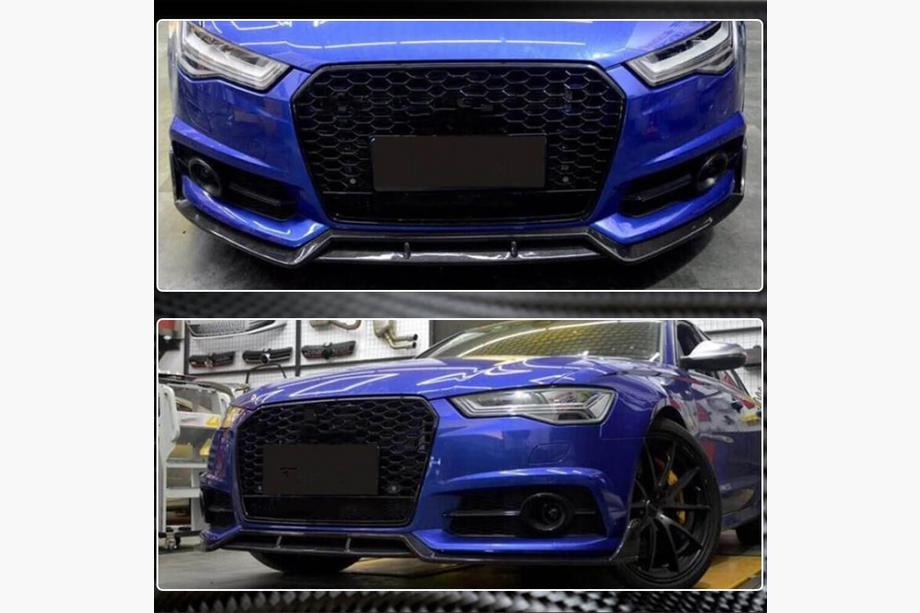 Audi A6 C7 2011–2018 Labbro Anteriore Paraurti Carbonio V1 per S-Line 2014-2018 Foto 4